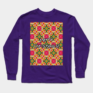 Colorful Christmas tree patterns. Long Sleeve T-Shirt